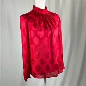 Elegant Red Women's Top Size Small